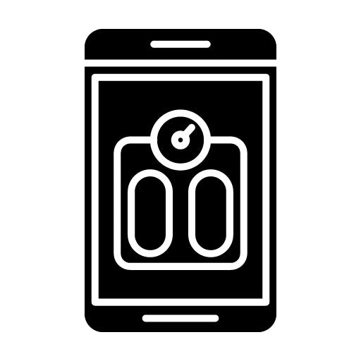 Body Mass Index Glyph Icon | Workout App
