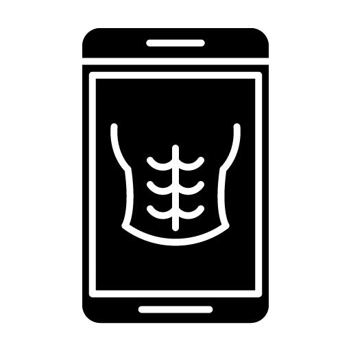 Abs Glyph Icon | Workout App