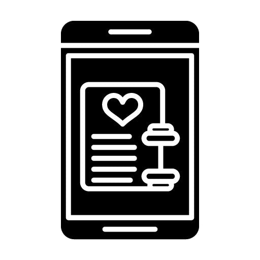 Workout Routing Glyph Icon