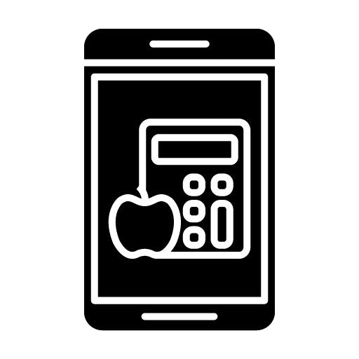 Calorie Calculator Glyph Icon | Workout App
