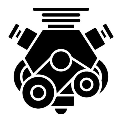 Car Engine Glyph Icon