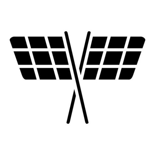 Checkered Flags Glyph Icon