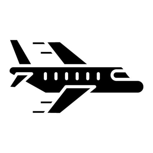 Plane Glyph Icon