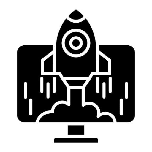 Project Launch Glyph Icon | Marketing