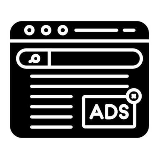 Website Ads Glyph Icon