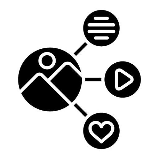 Sharing Content Glyph Icon