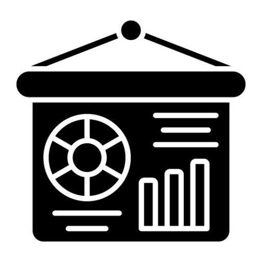 Statistics Presentation Glyph Icon