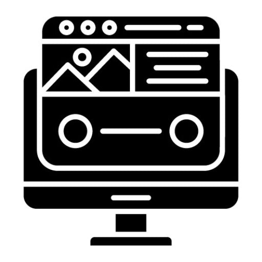 Landing Page Glyph Icon | Marketing