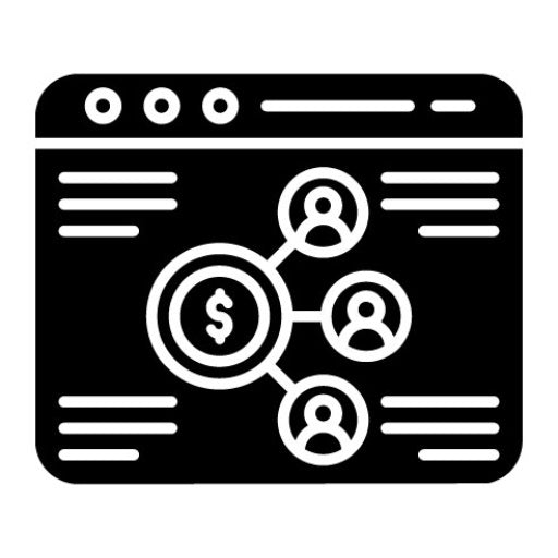 Web Affiliate Marketing Glyph Icon