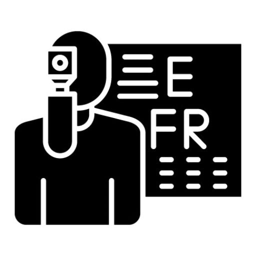 Eye Examination Glyph Icon