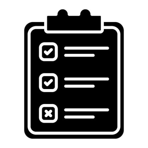 Checklist Glyph Icon | Food Delivery