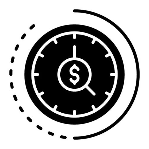 Time is Money Glyph Icon | Time and Date