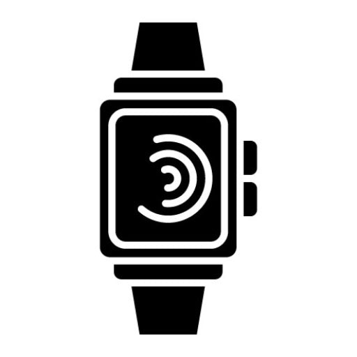 Smartwatch Glyph Icon | Time and Date