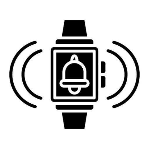 Smartwatch Alarm Glyph Icon