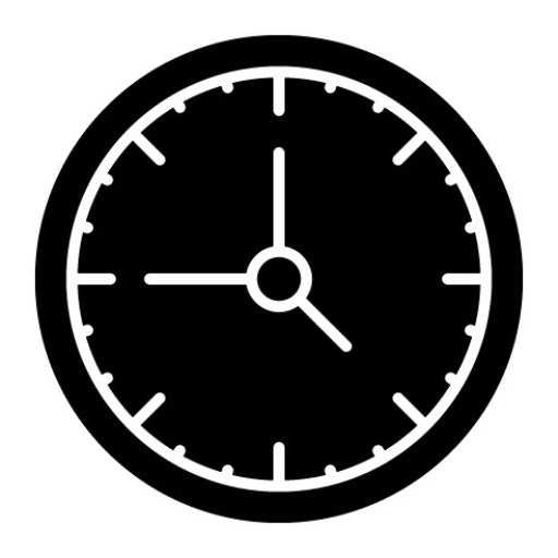 Wall Clock Glyph Icon | Time and Date