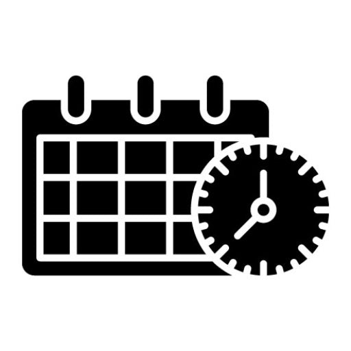 Deadline Glyph Icon | Time and Date