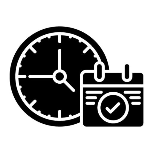 Time Plan Glyph Icon