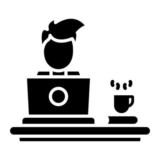 Working at Home Glyph Icon