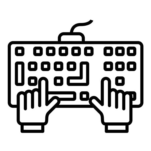 Typing on Keyboard Icon