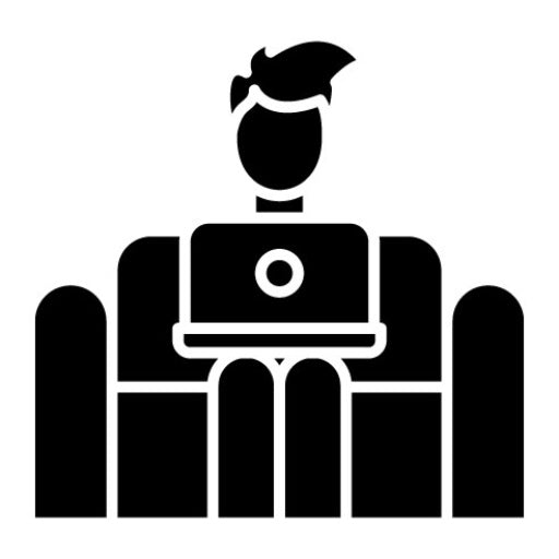 Working on Couch Glyph Icon