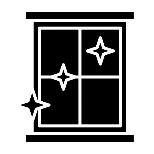 Clean Window Glyph Icon