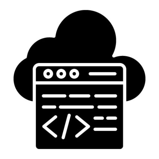 Cloud Coding Glyph Icon