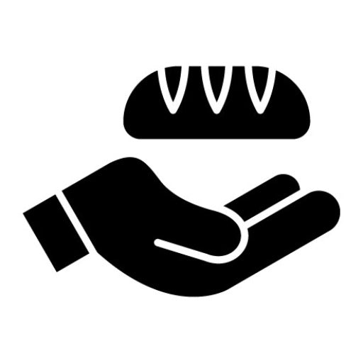 Bread Donation Glyph Icon