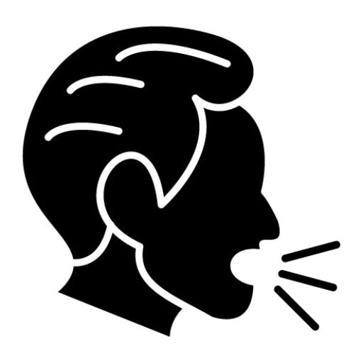 Cough Glyph Icon