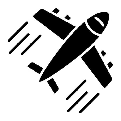Plane Glyph Icon | Pollution