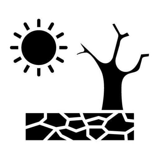 Drought Glyph Icon | Pollution