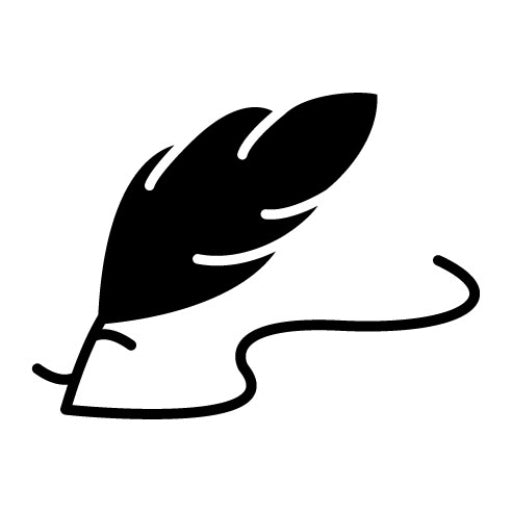 Writing Feather Glyph Icon