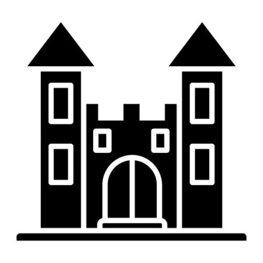 Castle Glyph Icon | Medieval