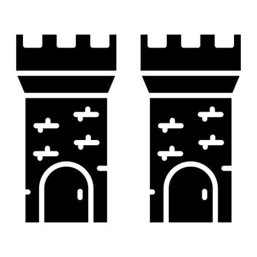 Castle Tower Glyph Icon