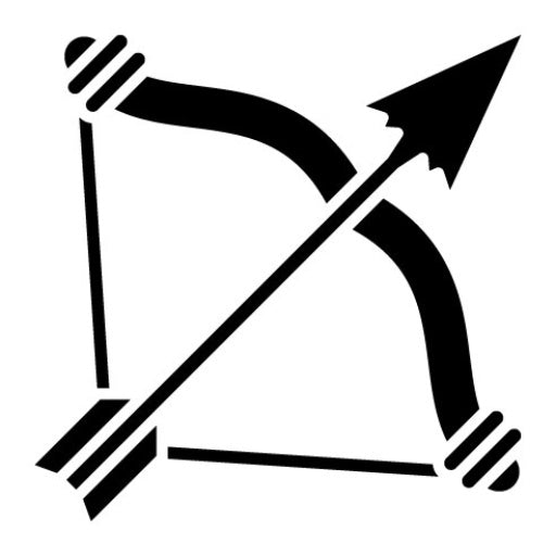 Bow Arrow Glyph Icon | Medieval