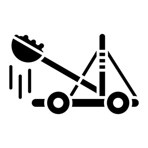 Catapult Glyph Icon | Medieval