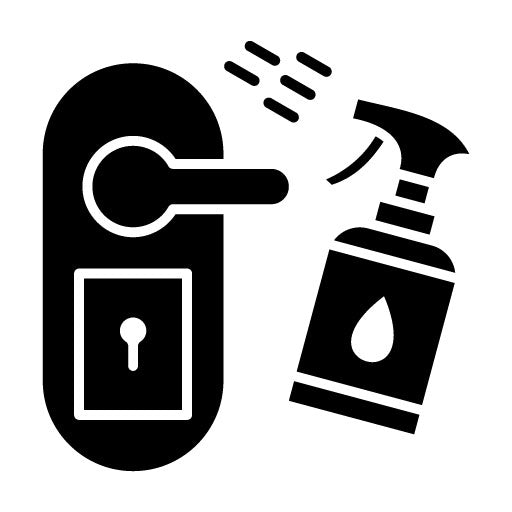 Cleaning Door Handle Glyph Icon