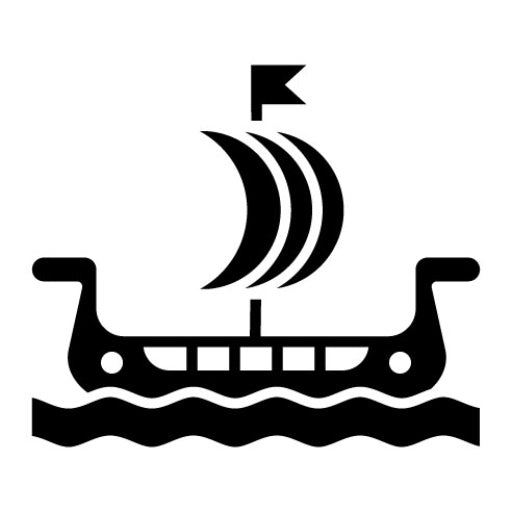 Viking Ship Glyph Icon