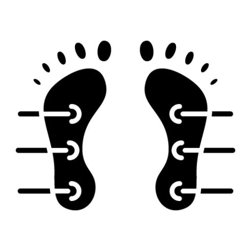 Foot Acupuncture Glyph Icon