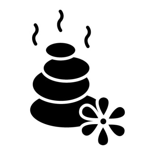 Hot Stone Glyph Icon