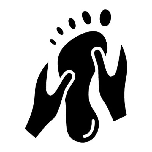 Foot Massage Glyph Icon
