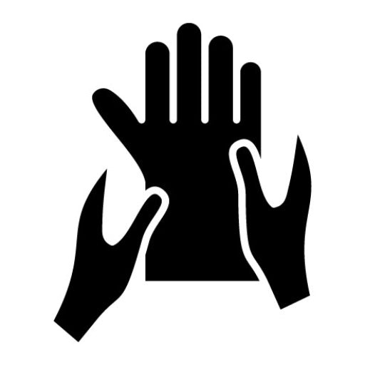 Hand Massage Glyph Icon