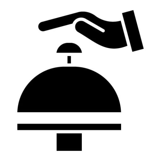 Desk Bell Glyph Icon