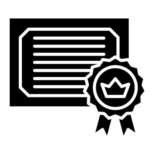 Certificate Glyph Icon | Web Marketing