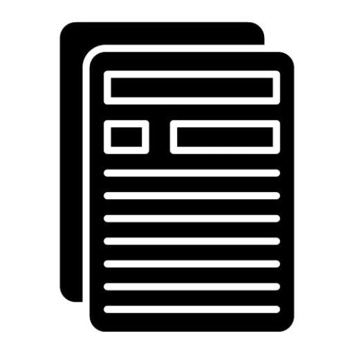 Documents Glyph Icon | Web Marketing