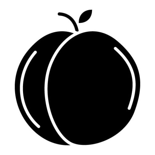 Peach Glyph Icon