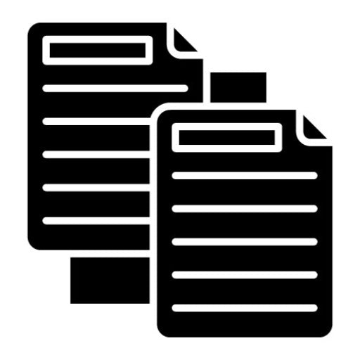 Duplicate Documents Glyph Icon
