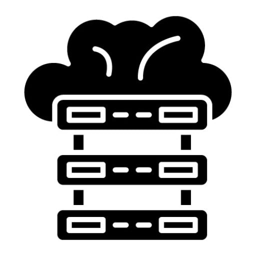 Cloud Database Glyph Icon | Online Marketing