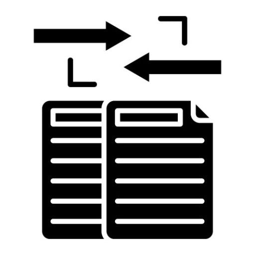 Exchange Files Glyph Icon