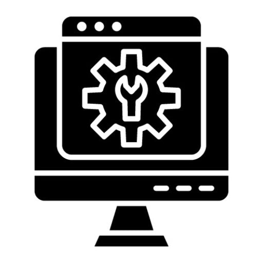 Web Optimization Glyph Icon | Online Marketing