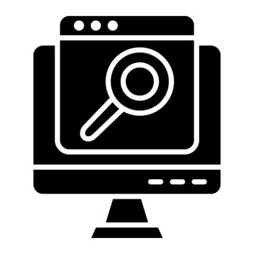 Web Search Glyph Icon